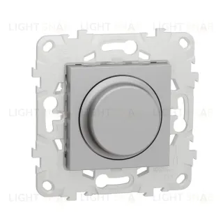 Cветорегулятор LED поворотно-нажимной универсальный 4-200 Вт, Schneider Unica New, алюминий NU551430 NU551430