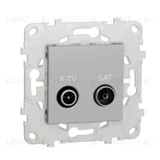 Розетка TV-R/SAT оконечная, Schneider Unica New, алюминий NU545530 NU545530