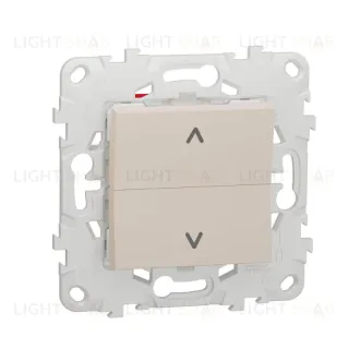 Кнопочный выключатель управления для жалюзи и рольставней 6А/250 В~ Schneider Unica New, бежевый NU520744 NU520744