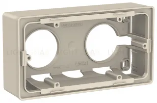 Двухместная коробка для накладного монтажа Schneider Electric Unica Studio, бежевый NU800444 NU800444