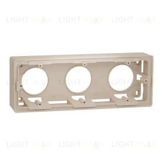 Трехместная коробка для накладного монтажа Schneider Electric Unica Studio, бежевый NU800644 NU800644