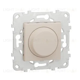 Cветорегулятор LED поворотно-нажимной универсальный 4-200 Вт, Schneider Unica New, бежевый NU551444 NU551444