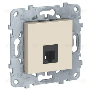 Розетка телефонная одинарная RJ 11 Schneider Unica New, бежевый NU549244 NU549244