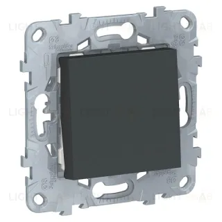 Кнопочный выключатель одноклавишный 10А/250 В~ Schneider Unica New, антрацит NU520654 NU520654