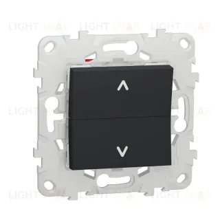 Кнопочный выключатель управления для жалюзи и рольставней 6А/250 В~ Schneider Unica New, антрацит NU520754 NU520754