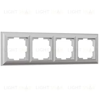 Рамка четверная Werkel Fiore, серебряный a051032 a051032