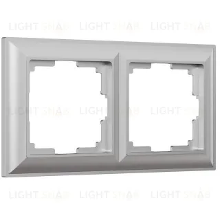 Рамка двойная Werkel Fiore, серебряный a051024 a051024