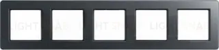 Рамка пятерная Jung A Flow антрацит матовый AF585BFANM AF585BFANM