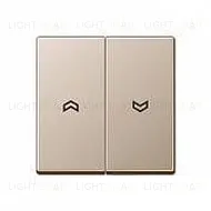 Выключатель управления жалюзи кнопочный Jung, 10А/250В 539VU+A595PCH 539VU + A595PCH