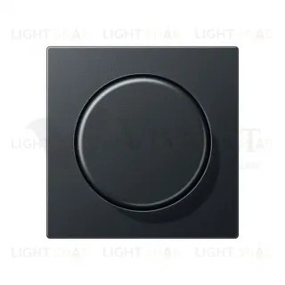 Светорегулятор JUNG универсальный поворотно-нажимной LED 3-100Вт., 20-420Вт ламп накал. и галог., антрацит матовый 1731DD+A1740BFANM 1731DD + A1740BFANM