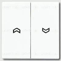 Выключатель управления жалюзи кнопочный Jung, 10А/250В 539VU+a595pww 539VU + a595pww