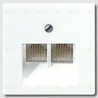 Розетка телефонная двойная Jung RJ11 EPUAE8-8UPO+A569-2BFPLUAWW EPUAE8-8UPO + A569-2BFPLUAWW