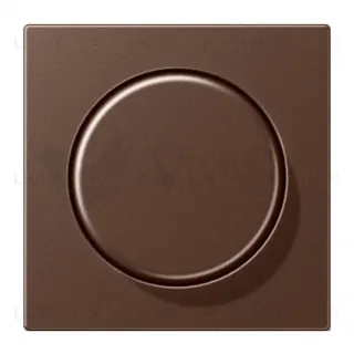 Светорегулятор JUNG универсальный поворотно-нажимной LED 3-100Вт., 20-420Вт ламп накал. и галог., мокко 1731DD+A1540MO 1731DD + A1540MO