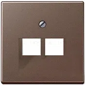 Розетка компьютерная двойная Jung RJ45 6-й кат. epuae8-8upok6+A569-2BFPLUAMO epuae8-8upok6 + A569-2BFPLUAMO