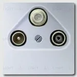 Телевизионная розетка проходная Jung TV-SAT-FM S4110+A561PLSATAL S4110 + A561PLSATAL