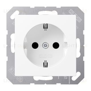 Розетка с заземлением Jung 16А/250В белый матовый A1520BFWWM A1520BFWWM
