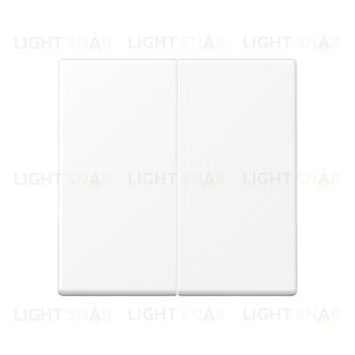 Выключатель двухклавишный Jung 10А/250В белый матовый 505u+A595WWM 505u + A595WWM