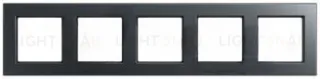 Рамка пятерная Jung A 550 антрацит матовый A5585BFANM A5585BFANM