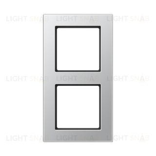 Рамка двойная Jung A 550 алюминий A5582BFAL A5582BFAL