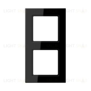 Рамка двойная Jung A 550 черный глянцевый A5582BFSW A5582BFSW