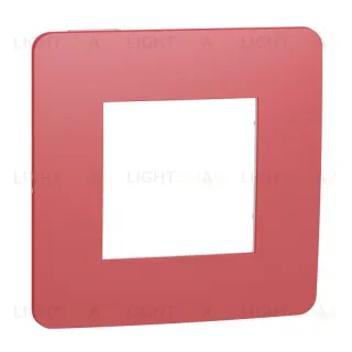 Рамка одинарная Schneider Electric Unica Studio Color, красный-белый NU280213 NU280213