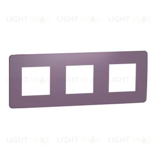 Рамка тройная Schneider Electric Unica Studio Color, лиловый-белый NU280614 NU280614