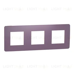 Рамка тройная Schneider Electric Unica Studio Color, лиловый-бежевый NU280615 NU280615