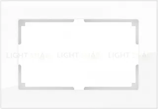 Рамка для двойной розетки Werkel Favorit, белое стекло a051191 a051191