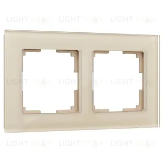 Рамка двойная Werkel Favorit, шампань стекло a050796 a050796