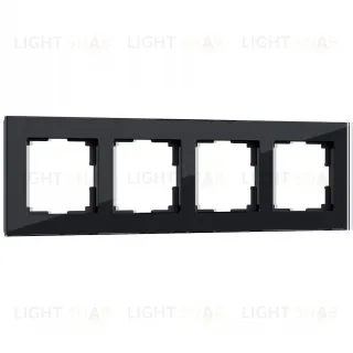 Рамка четверная Werkel Favorit, черное стекло a051436 a051436
