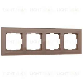 Рамка четверная Werkel Favorit, латте стекло a058821 a058821