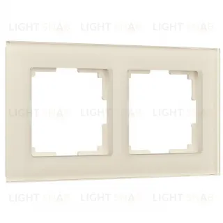 Рамка двойная Werkel Favorit, молочный стекло a058814 a058814