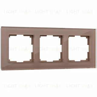 Рамка тройная Werkel Favorit, латте стекло a058820 a058820