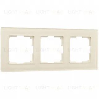Рамка тройная Werkel Favorit, молочный стекло a058815 a058815