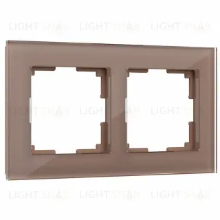 Рамка двойная Werkel Favorit, латте стекло a058819 a058819