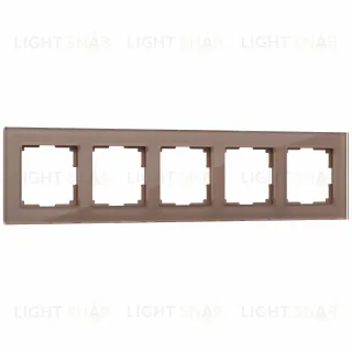 Рамка пятерная Werkel Favorit, латте стекло a058822 a058822