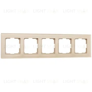 Рамка пятерная Werkel Favorit, шампань стекло a050795 a050795