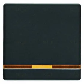 Выключатель одноклавишный универсальный с подсветкой Berker (вкл/выкл с 2-х мест) 10А/250В, антрацит 3036+16216086+1675 3036 + 16216086 + 1675