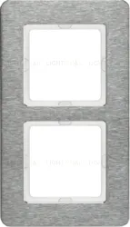 Рамка двойная Berker Q.7 для вертикальной установки нержавеющая сталь 10126083 10126083