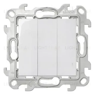 Выключатель трехклавишный Simon 24 10А/250В, белый 2450391-030 2450391-030