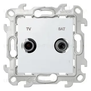 Телевизионная розетка одиночная Simon 24 TV-SAT, белый 2410487-030 2410487-030