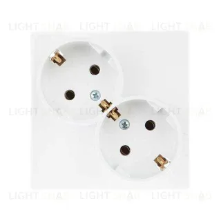 Розетка двойная с заземлением Simon 24 16А/250В, белый 2450459-030 2450459-030