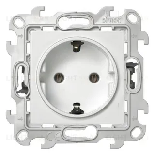 Розетка с заземлением Simon 24 16А/250В, белый 2450434-030 2450434-030