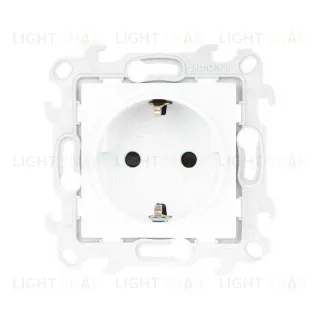 Розетка с заземлением со шторками Simon 24 16А/250В, белый 2450432-030 2450432-030