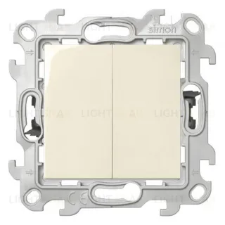 Выключатель двухклавишный Simon 24 Push&Go 10А/250В, слоновая кость 2420398-031 2420398-031