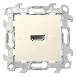 Коннектор HDMI Simon 24, v 1.4, (мама-мама), винтовой зажим, слоновая кость 2411094-031 2411094-031