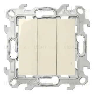 Выключатель трехклавишный Simon 24 10А/250В, слоновая кость 2450391-031 2450391-031