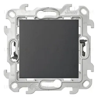 Выключатель одноклавишный перекрестный Simon 24 (вкл/выкл с 3-х мест) 10А/250В, графит 2450251-038 2450251-038