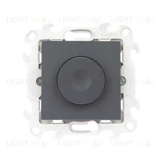 Светорегулятор Simon24 поворотный-нажимной 40-450 Вт. для ламп накаливания и галог., графит 2410313-038 2410313-038