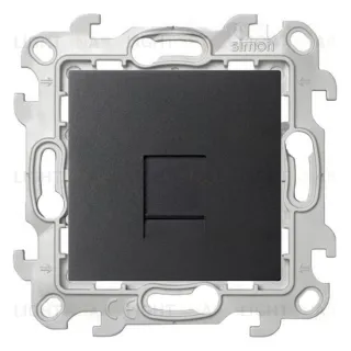 Розетка компьютерная одинарная Simon 24 RJ45 5-й кат., графит 2410598-038 2410598-038